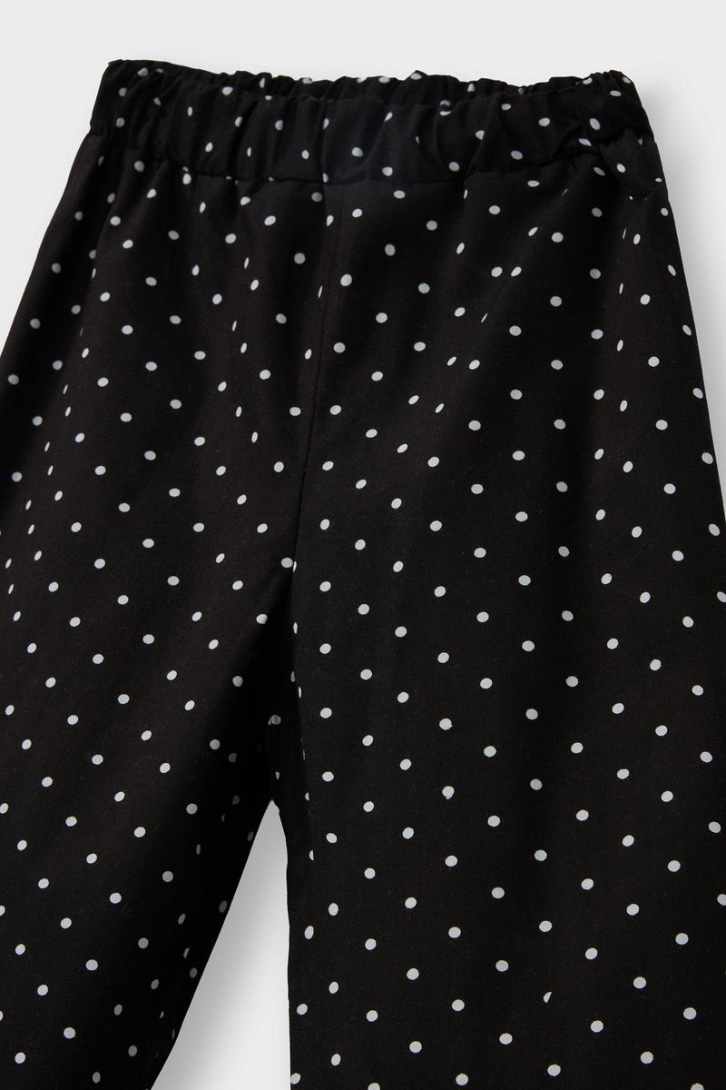 DeFacto Black BabyGirl Baby Girl Wide Leg Polka Dot Straight Leg Poplin Trousers Casual - Image 5